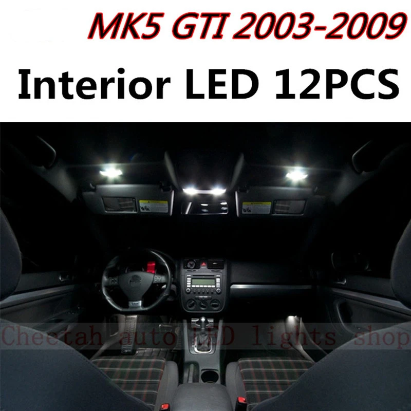Tcart 12pcs Error Free LED Interior Light Kit Package for VW Golf Mk5 GTI accessories 2003-2009
Tcart 12pcs Error Free LED Interior Light Kit Package for VW Golf Mk5 GTI accessories 2003-2009