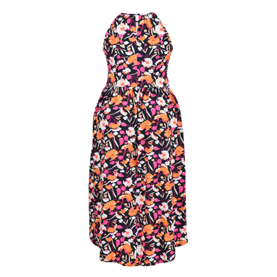 XL-4XL Women Summer Dress Floral Print Halter Tunic Sleeveless Pleated Long Maxi Party Boho Dresses Belt Vestidos Beach Dresses
XL-4XL Women Summer Dress Floral Print Halter Tunic Sleeveless Pleated Long Maxi Party Boho Dresses Belt Vestidos Beach Dresses