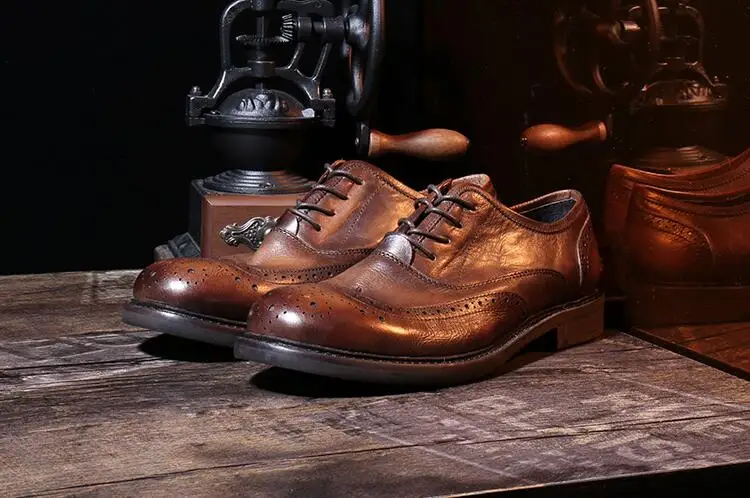 Lace-Up Men's Dress Oxfords Male Smart Casual Genuine Leather Toe-Spring Vintage Carved Patchwork Male Height Increasing Shoes
Lace-Up Men's Dress Oxfords Male Smart Casual Genuine Leather Toe-Spring Vintage Carved Patchwork Male Height Increasing Shoes