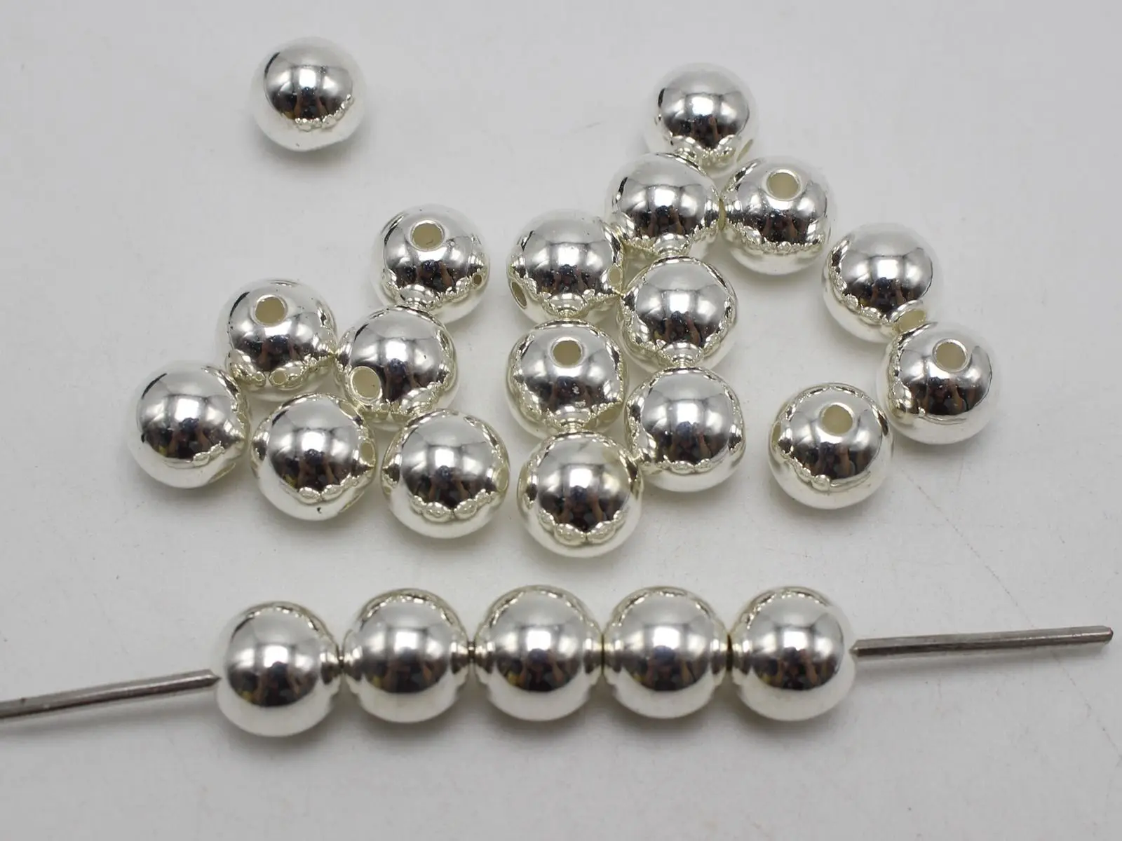 100 Bright Silver Colour Metallic Acrylic Round Spacer Beads 10mm Smooth Ball Beads
100 Bright Silver Colour Metallic Acrylic Round Spacer Beads 10mm Smooth Ball Beads