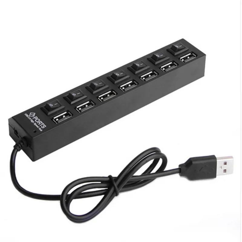 Multi 7 Ports High Speed USB Hub 2.0 480Mbps Hub USB On/Off Switch Portable USB Splitter Peripherals Accessories For Computer
Multi 7 Ports High Speed USB Hub 2.0 480Mbps Hub USB On/Off Switch Portable USB Splitter Peripherals Accessories For Computer