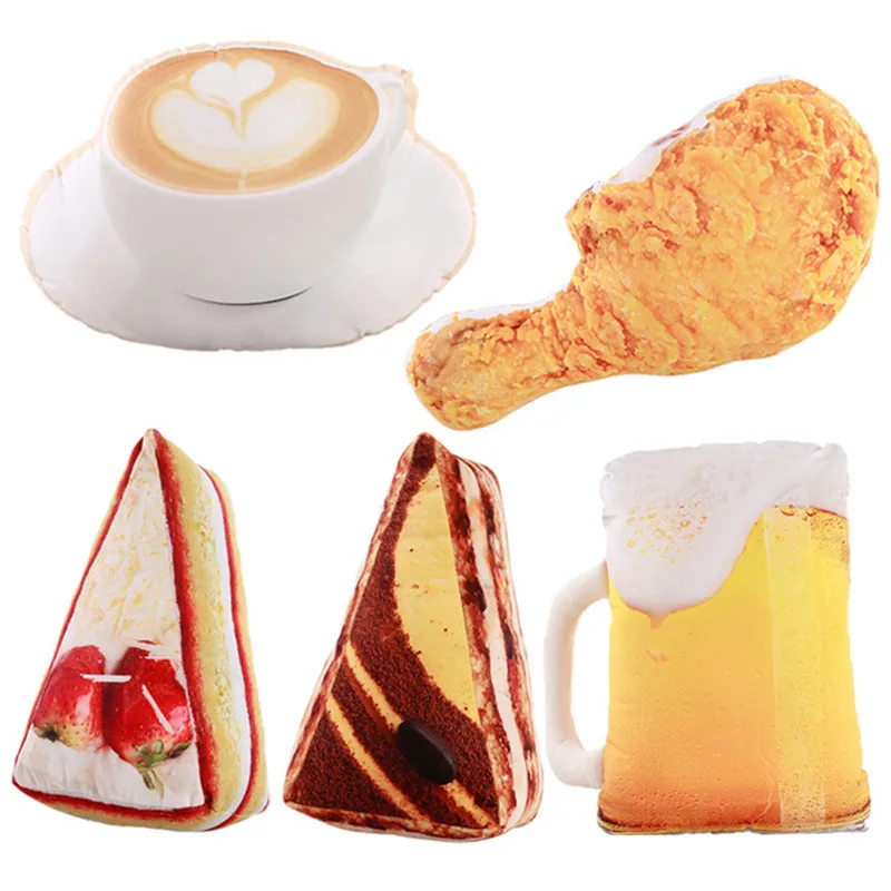 Hot Simulation Food Shape Plush Pillow Creative Cake Coffee Beer Plush Toys Stuffed Sofa Cushion Home Decor Funny Gifts for Kids
Hot Simulation Food Shape Plush Pillow Creative Cake Coffee Beer Plush Toys Stuffed Sofa Cushion Home Decor Funny Gifts for Kids