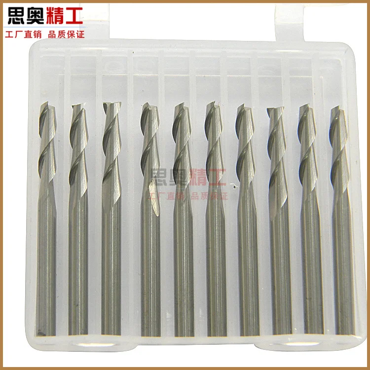 Fixmee 10pcsx1/8" 2mm Carbide CNC Double/Two Flute Spiral Bits CEL 17mm end mill engraving cutter
Fixmee 10pcsx1/8" 2mm Carbide CNC Double/Two Flute Spiral Bits CEL 17mm end mill engraving cutter