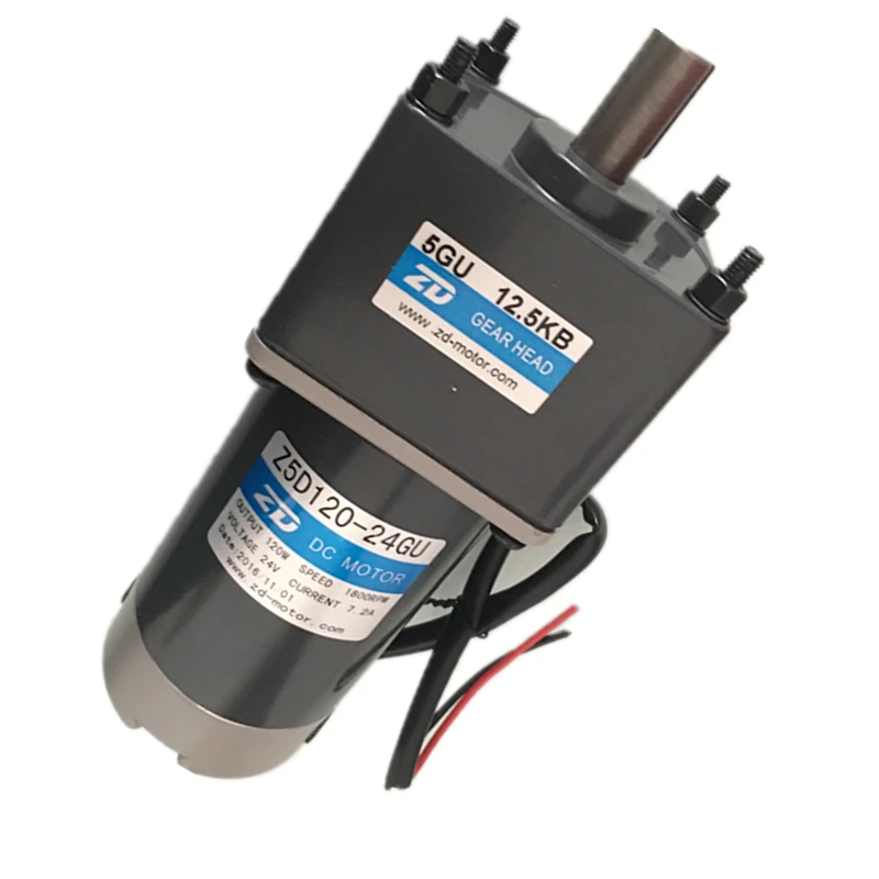 24 v dc 120 w DC gear motor 3000 RPM has an 15 mm output shaft with a Key the gearbox of 30:1 the flange size is 90x90mm
24 v dc 120 w DC gear motor 3000 RPM has an 15 mm output shaft with a Key the gearbox of 30:1 the flange size is 90x90mm