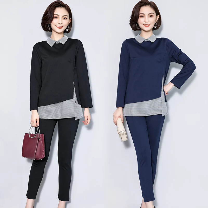 new winter autumn suit big women loose clothes long sleeve shirt top & pants two-piece clothing set women's casual wear L-5XL
new winter autumn suit big women loose clothes long sleeve shirt top & pants two-piece clothing set women's casual wear L-5XL