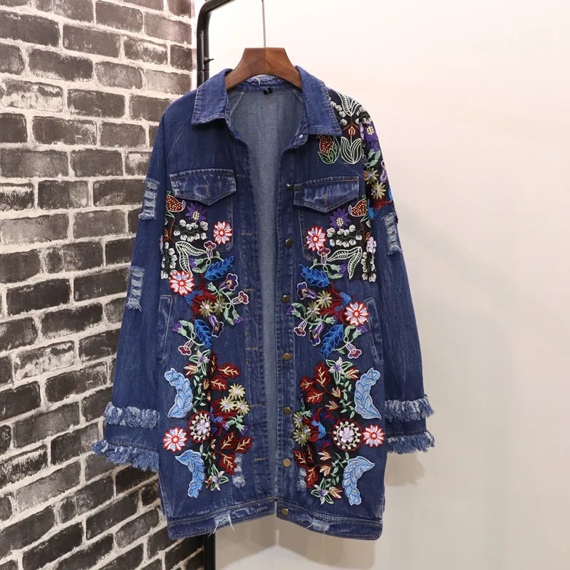 2019 Hot Sale Promotion Cotton Full Casaco Jaqueta Feminina Jaquetas Feminino Jeans Jacket Women Embroidery Hole In Long Woman
2019 Hot Sale Promotion Cotton Full Casaco Jaqueta Feminina Jaquetas Feminino Jeans Jacket Women Embroidery Hole In Long Woman