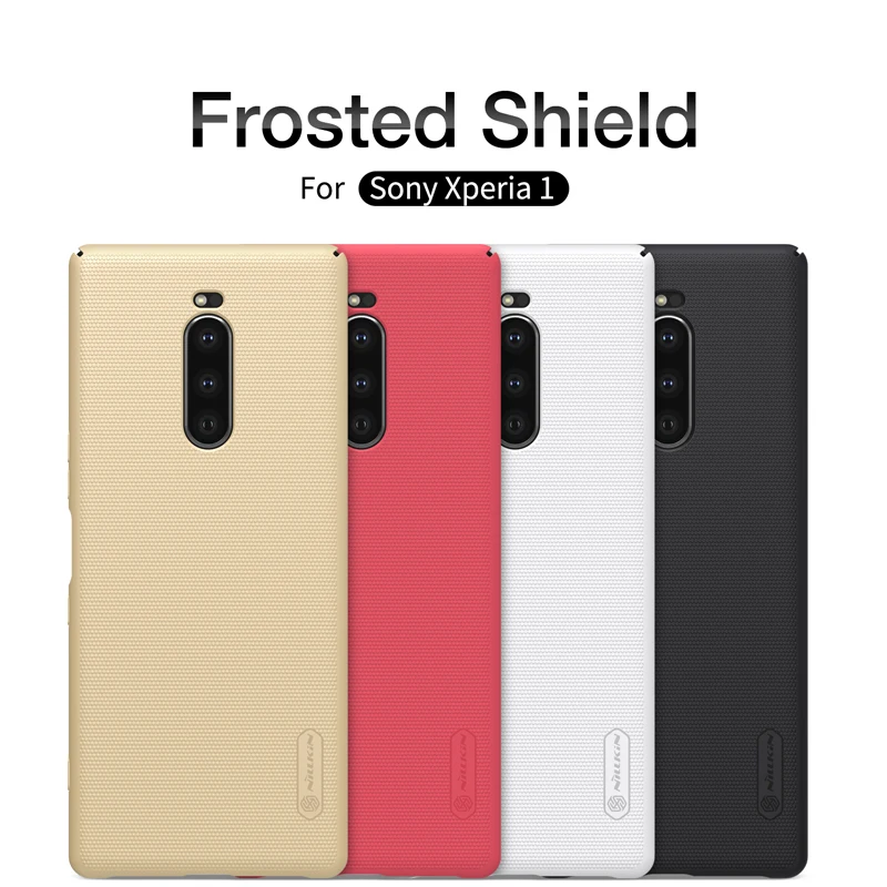 Для sony Xperia 1 чехол NILLKIN Super Frosted Shield PC твердый черный матовый корпус ультра тонкий