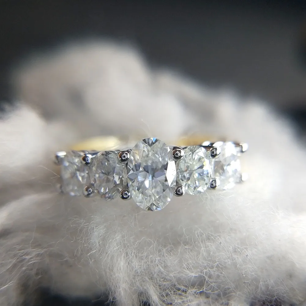 14K Yellow Gold and White Gold 1.2CTW 5pcs DF Oval Moissanite Engagement Ring Band lab Diamond Solitaire Wedding for Women
14K Yellow Gold and White Gold 1.2CTW 5pcs DF Oval Moissanite Engagement Ring Band lab Diamond Solitaire Wedding for Women