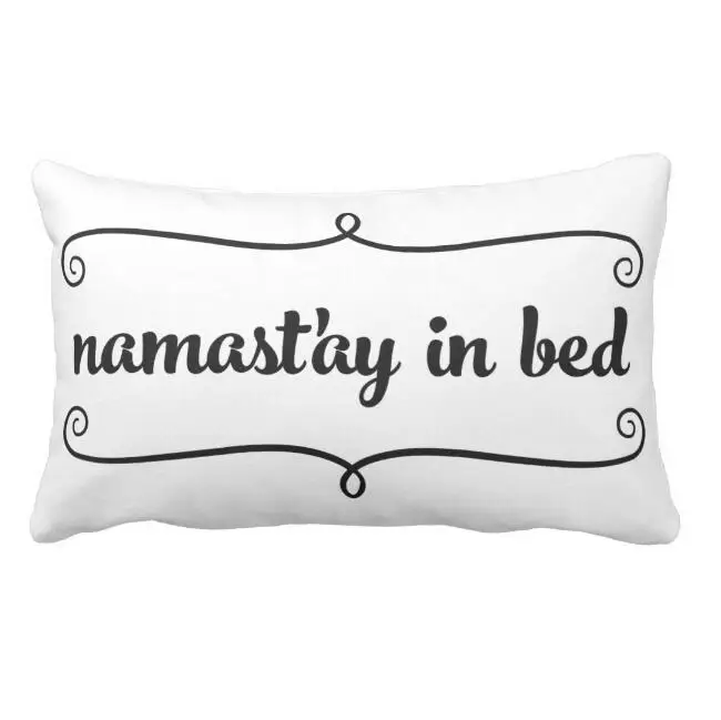 Black White Namaste Funny Quote Lumbar Pillow Case Velvet Cushion Cover Modern Fashion Rectangle Pillow Sham Chic Gift 30x50cm
Black White Namaste Funny Quote Lumbar Pillow Case Velvet Cushion Cover Modern Fashion Rectangle Pillow Sham Chic Gift 30x50cm