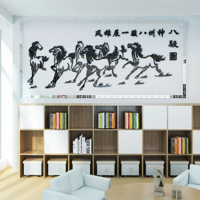 Chinese style Success Eight Horse Figure 3d Wall Stickers Living Room Bedroom Office Background Wall Decor Mirror Wall sticker
Chinese style Success Eight Horse Figure 3d Wall Stickers Living Room Bedroom Office Background Wall Decor Mirror Wall sticker