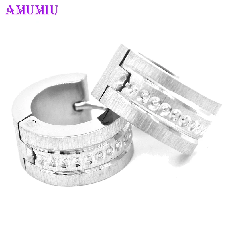 AMUMIU Punk Titanium Steel Men's Women's Trendy Gold Stud Earrings Fashion Jewelry Silver male Wholesale Free shipping E005
AMUMIU Punk Titanium Steel Men's Women's Trendy Gold Stud Earrings Fashion Jewelry Silver male Wholesale Free shipping E005