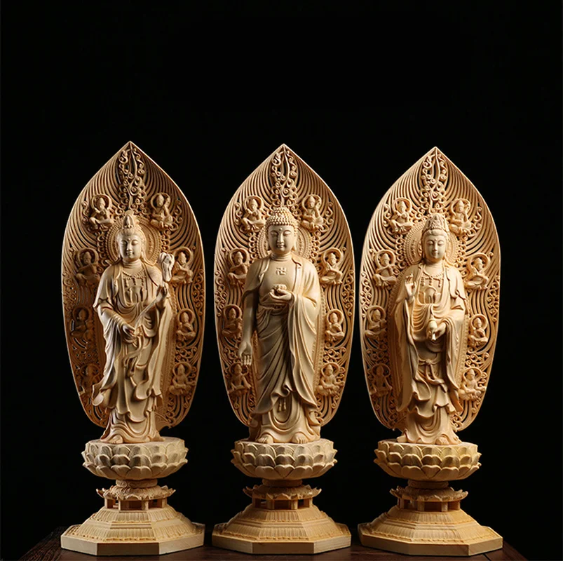 Wood Carving Buddha Solid Wooden Home Feng Shui Buddhist Temple Statue Amitabha Guanyin Bodhisattva Western Gods
Wood Carving Buddha Solid Wooden Home Feng Shui Buddhist Temple Statue Amitabha Guanyin Bodhisattva Western Gods