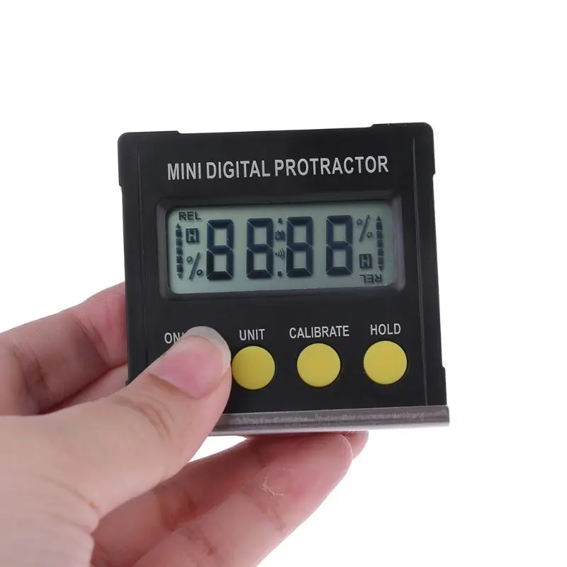 360 Degree Digital Protractor Inclinometer Electronic Level Box Magnetic Base Measuring Tools
360 Degree Digital Protractor Inclinometer Electronic Level Box Magnetic Base Measuring Tools