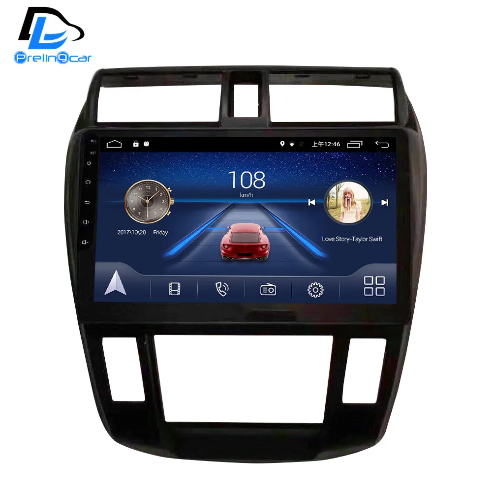 Prelingcar Android 9 0 для HONDA CITY 2010 2014 автомобильное радио мультимедийный видеоплеер GPS