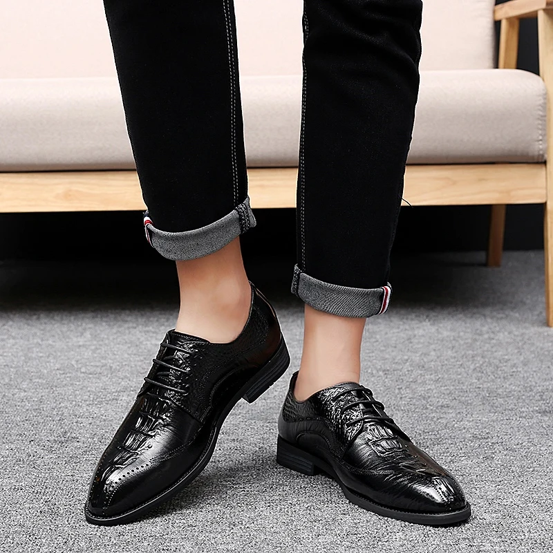 Men's dress shoes genuine leather classic brown black lace up footwear shoe man wedding party & office elegant formal shoes men
Men's dress shoes genuine leather classic brown black lace up footwear shoe man wedding party & office elegant formal shoes men