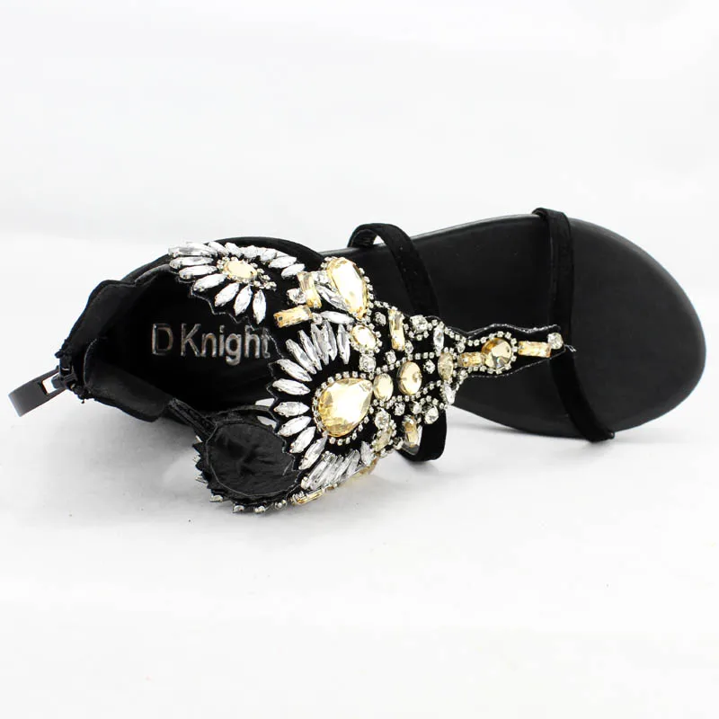 New Fashion Crystal Decoration Ankle Strap Gladiator Sandals For Women Luxurious Rhinestone Back Zipper Flat Summer Rome Sandals
New Fashion Crystal Decoration Ankle Strap Gladiator Sandals For Women Luxurious Rhinestone Back Zipper Flat Summer Rome Sandals