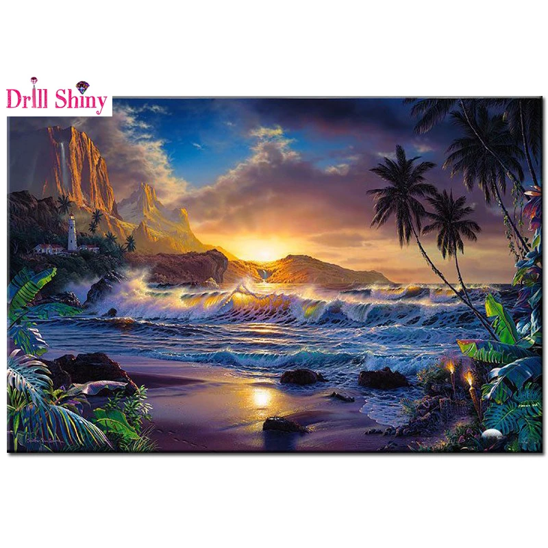Drill Shiny Resin Diamond Painting Embroidery 5D DIY Seaside Landscape Rhinestone Cross Stitch Decoration European Home Decor
Drill Shiny Resin Diamond Painting Embroidery 5D DIY Seaside Landscape Rhinestone Cross Stitch Decoration European Home Decor