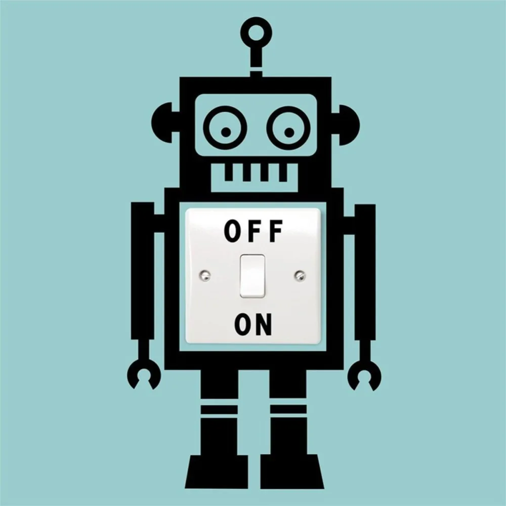 Free Shipping Cartoon Robot Switch Sticker Vinyl Home Decor Decals Boys Room DIY Decoration Art Wall Sticker Mural BB-10
Free Shipping Cartoon Robot Switch Sticker Vinyl Home Decor Decals Boys Room DIY Decoration Art Wall Sticker Mural BB-10
