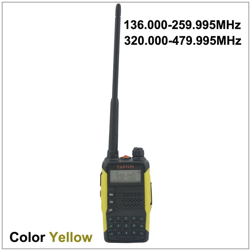 Двухдиапазонный fm-портативный двухсторонний радиоприемник YANTON GT-03 TX & RX от 136,000-259,995 МГц и 320,000-479,995 МГц цвет желтый
Двухдиапазонный fm-портативный двухсторонний радиоприемник YANTON GT-03 TX & RX от 136,000-259,995 МГц и 320,000-479,995 МГц цвет желтый