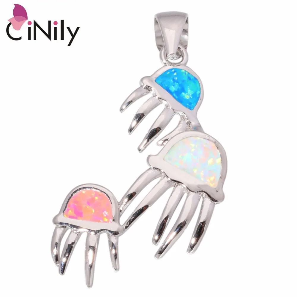 CiNily Created Blue White Pink Fire Opal Silver Plated Wholesale Cute Jellyfish for Women Jewelry Gift Pendant 1 1/2" OD6745
CiNily Created Blue White Pink Fire Opal Silver Plated Wholesale Cute Jellyfish for Women Jewelry Gift Pendant 1 1/2" OD6745