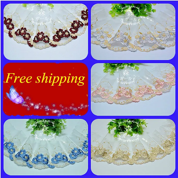 Handmade diy clothes accessories gauze embroidery lace decoration material 8cm 5Yard /lot
Handmade diy clothes accessories gauze embroidery lace decoration material 8cm 5Yard /lot