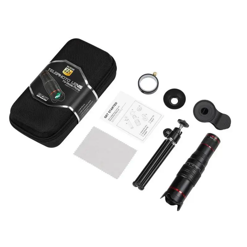 Universal 22x Zoom HD Mobile Phone Telephoto Lens Mobile Phone Lens Telescope for iPhone 8 Samsung Xiaomi Huawei Smartphones
Universal 22x Zoom HD Mobile Phone Telephoto Lens Mobile Phone Lens Telescope for iPhone 8 Samsung Xiaomi Huawei Smartphones