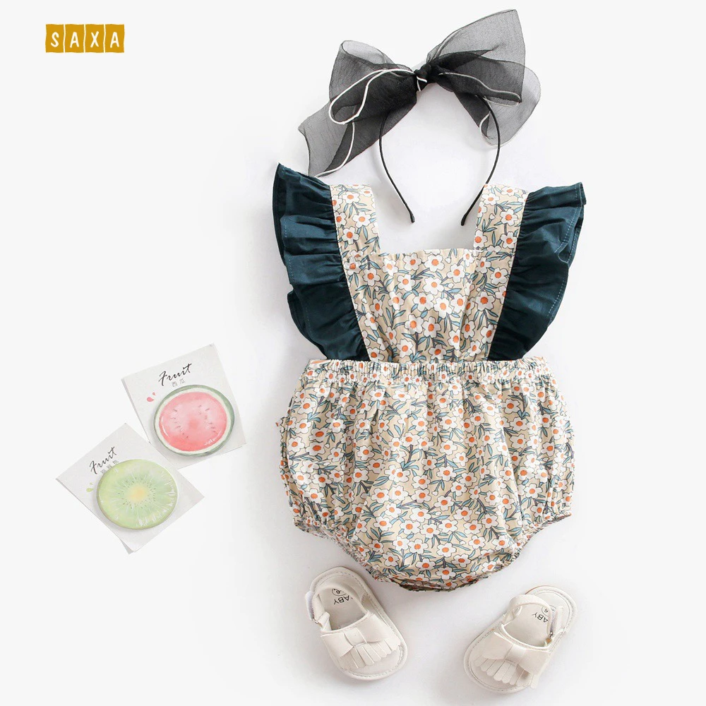Baby girl jumpsuit 2019 summer 100% cotton floral baby clothes strap bow newborn baby Bodysuits Baby sleeveless jumpsuit
Baby girl jumpsuit 2019 summer 100% cotton floral baby clothes strap bow newborn baby Bodysuits Baby sleeveless jumpsuit