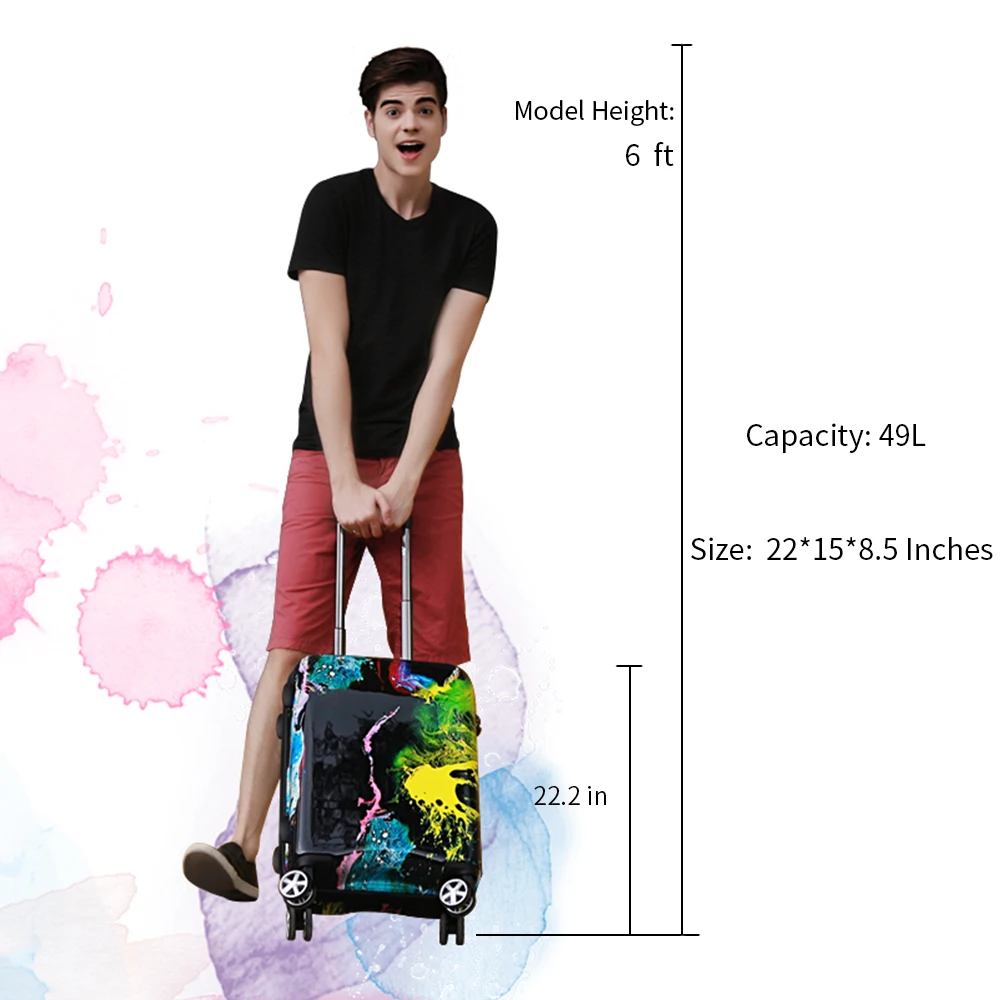 Unisex Hardside Pattern Luggages 24 Inch Travelling Trolley Women Men Waterproof PC Suitcase On Wheels Fashion Graffiti
Unisex Hardside Pattern Luggages 24 Inch Travelling Trolley Women Men Waterproof PC Suitcase On Wheels Fashion Graffiti