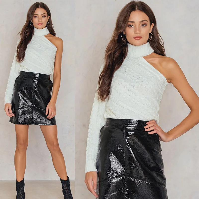 Ms 2019 new Europe and the United States wind off-the-shoulder twist single sleeve turtleneck
Ms 2019 new Europe and the United States wind off-the-shoulder twist single sleeve turtleneck