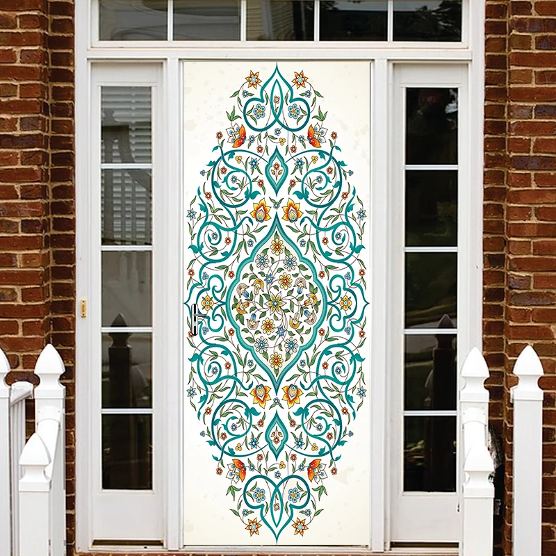 3D New Arrival Blue Flower Islamic patterns door Pvc Poster decal sticker Allah self-adhesive wallpaper Bedroom Home Decor
3D New Arrival Blue Flower Islamic patterns door Pvc Poster decal sticker Allah self-adhesive wallpaper Bedroom Home Decor