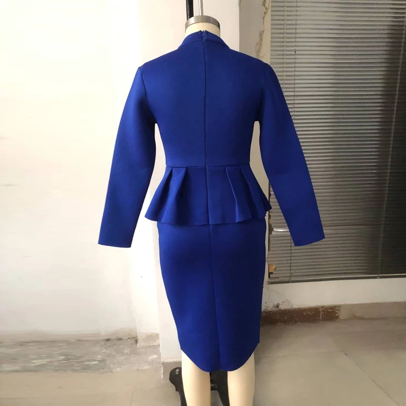 Women Long Sleeve Mid-Calf Falbala Asymmetrical Standard-Waist Dress Office Lady Sheath Solid Knee-Length Sexy Slit Dress
Women Long Sleeve Mid-Calf Falbala Asymmetrical Standard-Waist Dress Office Lady Sheath Solid Knee-Length Sexy Slit Dress