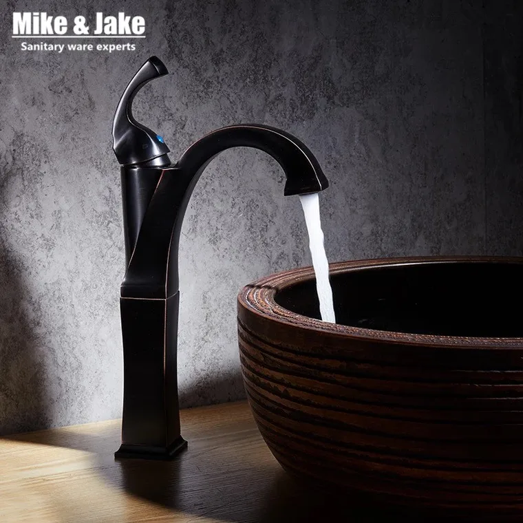 New Brass Oil Rubbed Bronze Black tall Faucet Bathroom Faucet Vanity Vessel Sinks Mixer Tap Cold And Hot black tall Tap MJ7895
New Brass Oil Rubbed Bronze Black tall Faucet Bathroom Faucet Vanity Vessel Sinks Mixer Tap Cold And Hot black tall Tap MJ7895