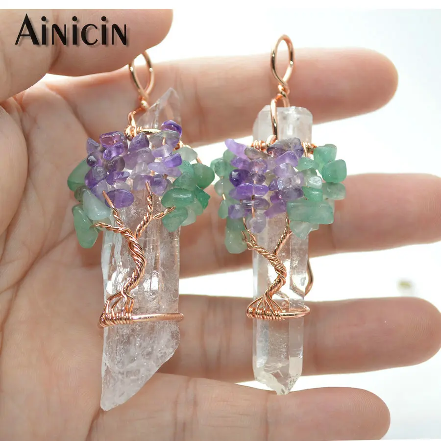 5pcs Rock Crystal Pillar With Green Aventurine Purple Stone Wrist Tree of Life Big Size Pendant Fashion Women Jewelry
5pcs Rock Crystal Pillar With Green Aventurine Purple Stone Wrist Tree of Life Big Size Pendant Fashion Women Jewelry