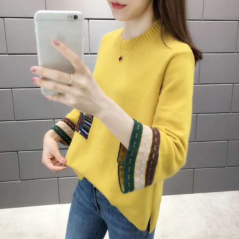 2019 свитер с роговыми рукавами женский короткий свободный Корейский Осенний sweaters-cphy-0950
2019 свитер с роговыми рукавами женский короткий свободный Корейский Осенний sweaters-cphy-0950