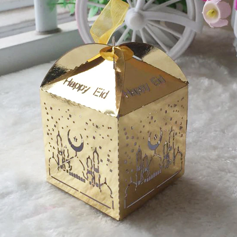 100pcs /lot free shipping customized gold/blue/silver metallic paper happy Eid celebrate favor box laser cut Ramadan decorations
100pcs /lot free shipping customized gold/blue/silver metallic paper happy Eid celebrate favor box laser cut Ramadan decorations