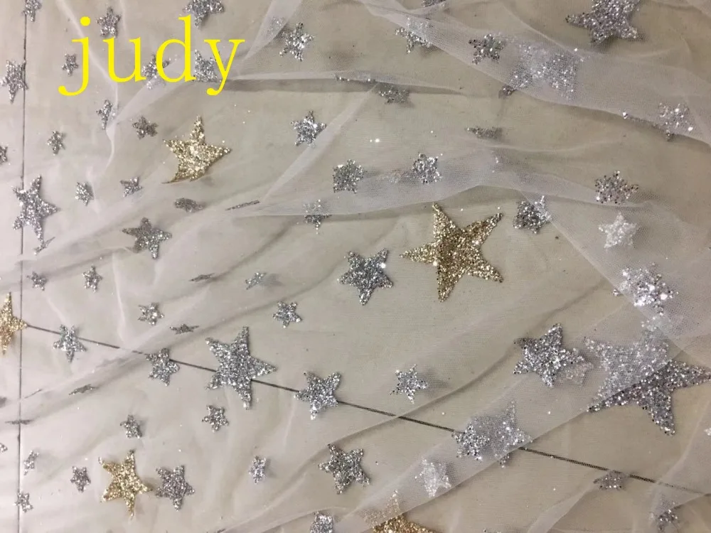 stock 5yards/bag Gold and silver star pattern flash powder cloth is used for wedding dresses Free shipping
stock 5yards/bag Gold and silver star pattern flash powder cloth is used for wedding dresses Free shipping
