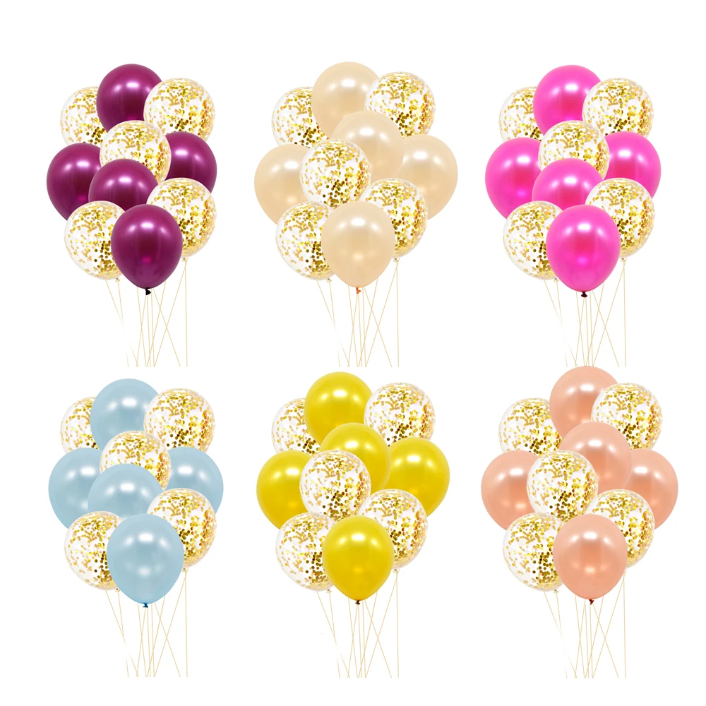 Воздушные шары для свадьбы цвета шампанского розового золота украшения