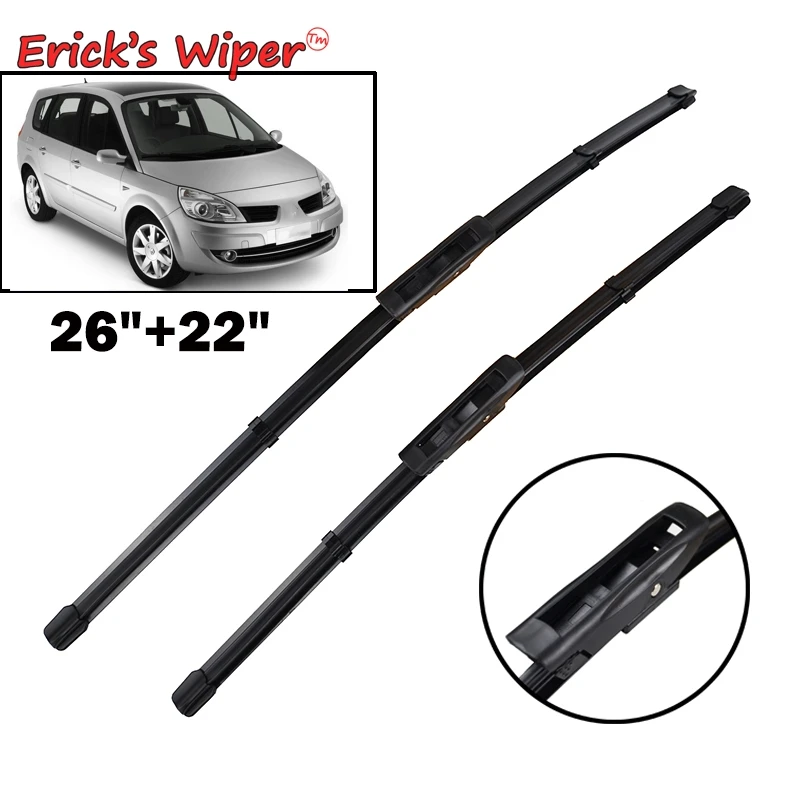 Erick's Wiper Front Wiper Blades For Renault Scenic 2 Grand Scenic II 2 2005 - 2009 Windshield Windscreen Front Window 26"+22"
Erick's Wiper Front Wiper Blades For Renault Scenic 2 Grand Scenic II 2 2005 - 2009 Windshield Windscreen Front Window 26"+22"