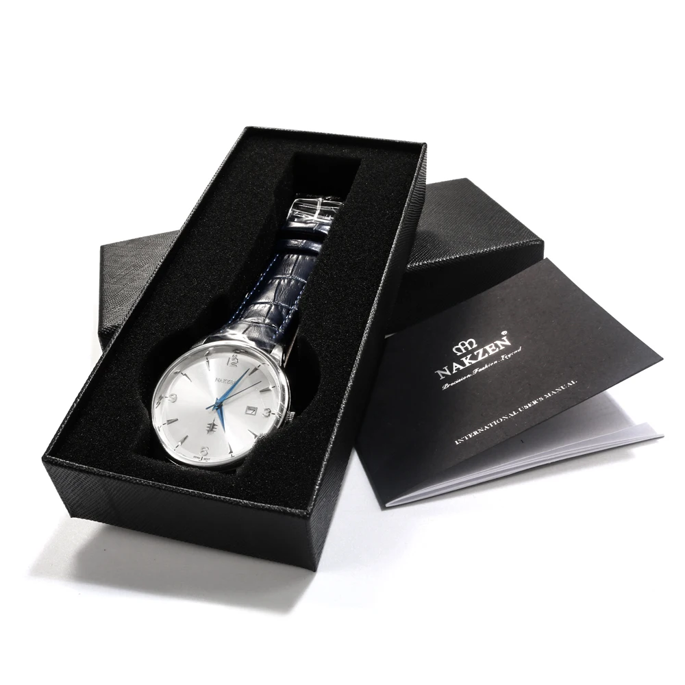 NAKZEN минималистичные Классические наручные часы брендовые Роскошные кварцевые