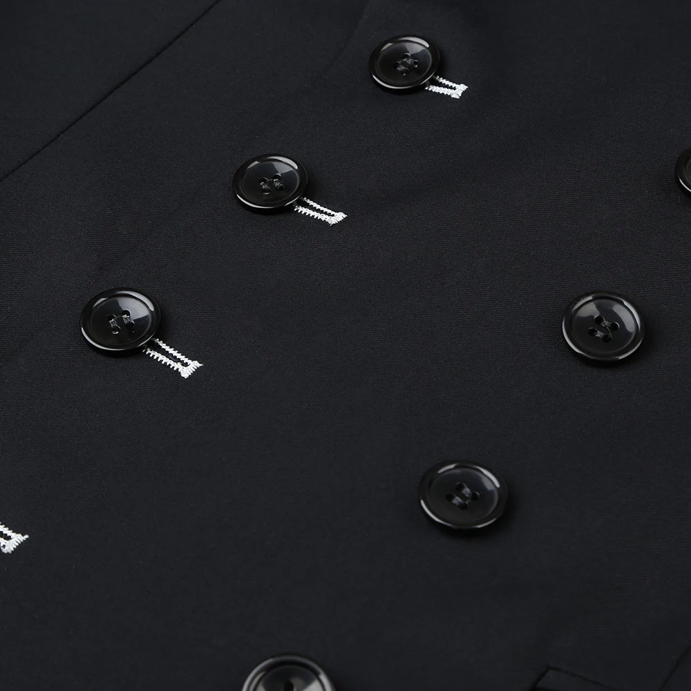 Мужской костюм Terno черный двубортный из 2 предметов для свадьбы 2020 | Мужская