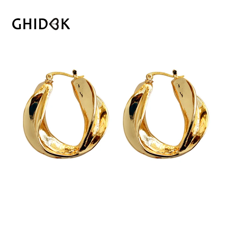 GHIDBK New Original Irregular Metal Twisted Hoop Earrings for Women Ethnic Tribal Earrings Hoops Statement Brass Earrings Gifts
GHIDBK New Original Irregular Metal Twisted Hoop Earrings for Women Ethnic Tribal Earrings Hoops Statement Brass Earrings Gifts