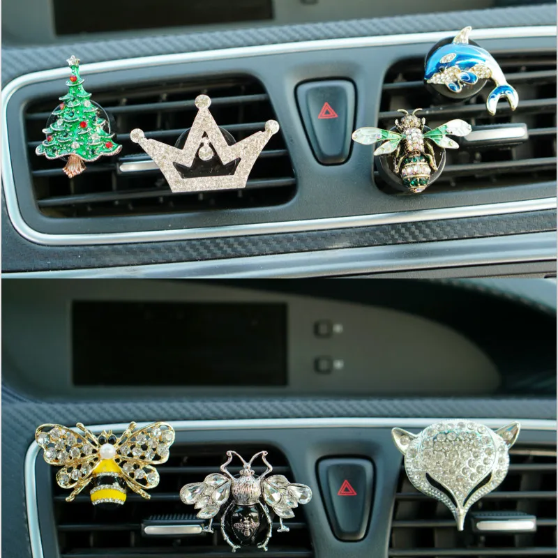 MR TEA New Diamond Fashion Fox Bee Dolphin Crown Car Air Freshener Conditioning Vent Decor Air Outlet Perfume Smell Accessories
MR TEA New Diamond Fashion Fox Bee Dolphin Crown Car Air Freshener Conditioning Vent Decor Air Outlet Perfume Smell Accessories