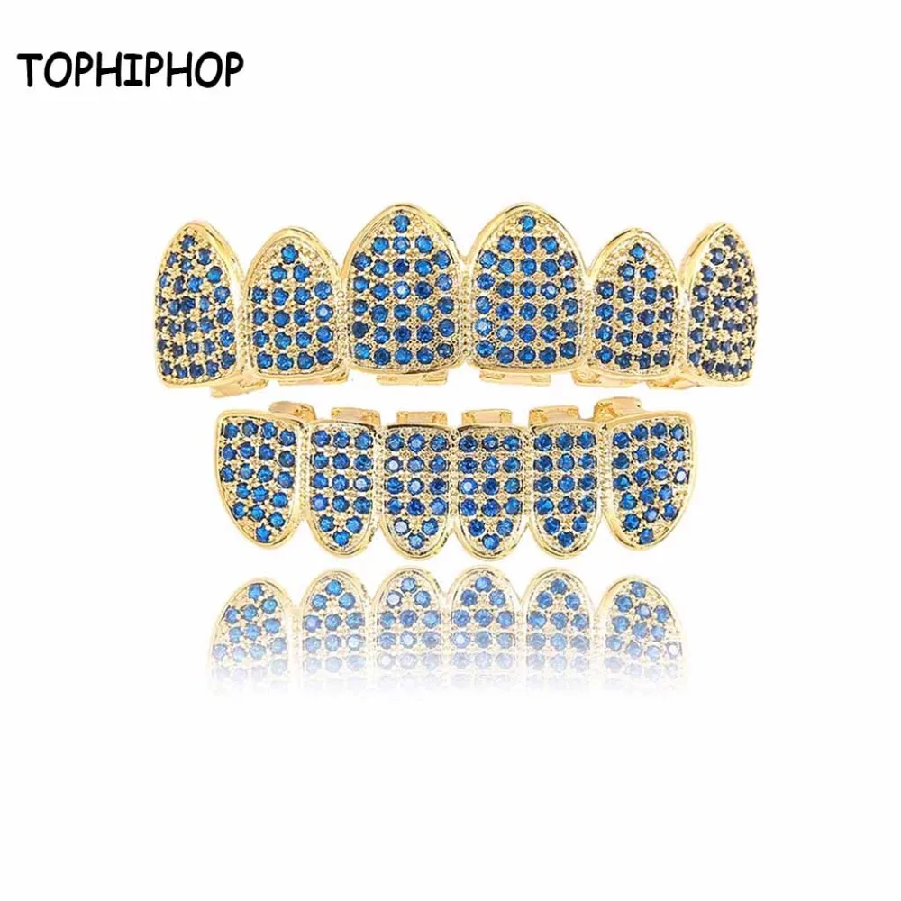 TOPHIPHOP Blue Zircon Bling AAA CZ Micro New Color Micro Grillz Zircon Grillz Hip Hop Jewelry Boxed Grillz
TOPHIPHOP Blue Zircon Bling AAA CZ Micro New Color Micro Grillz Zircon Grillz Hip Hop Jewelry Boxed Grillz