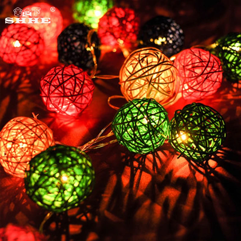 20 LEDs Rattan Ball String Lights AC & Battery Fairy Lights Decoration Holiday Garland Led Christmas Globe outdoor Lighting
20 LEDs Rattan Ball String Lights AC & Battery Fairy Lights Decoration Holiday Garland Led Christmas Globe outdoor Lighting