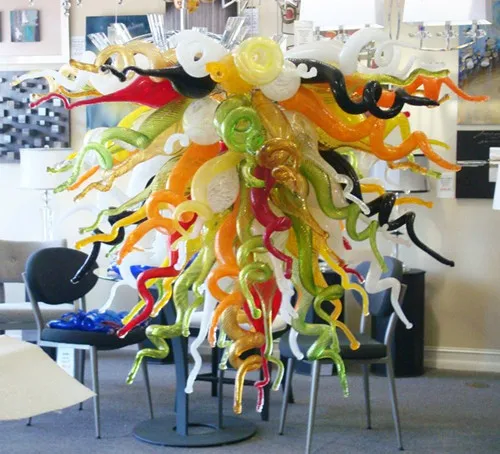 Pretty Artistic Chandelier AC 120v 240v LED Bulbs Pop Style Color Brilliancy Hand Blown Glass Hanging Chandelier Lights
Pretty Artistic Chandelier AC 120v 240v LED Bulbs Pop Style Color Brilliancy Hand Blown Glass Hanging Chandelier Lights
