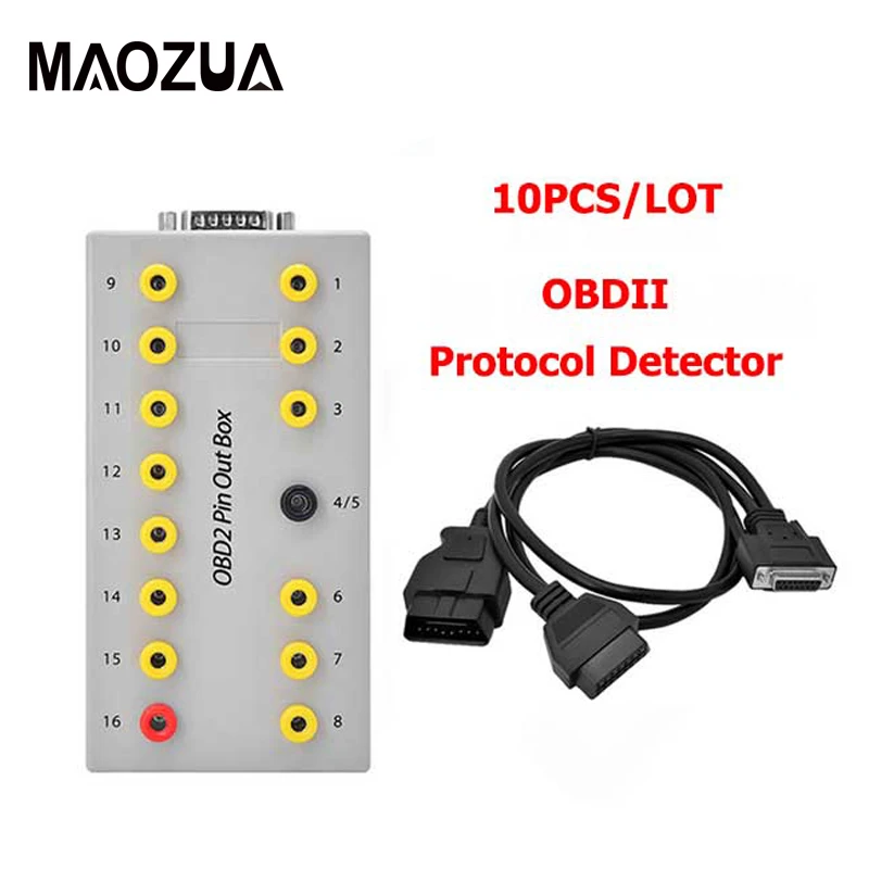 10PCS Auto Car OBD Break Out OBD2 Breakout Tester OBDII Protocol Detector Can Test Box OBD2 Pin Out Box
10PCS Auto Car OBD Break Out OBD2 Breakout Tester OBDII Protocol Detector Can Test Box OBD2 Pin Out Box