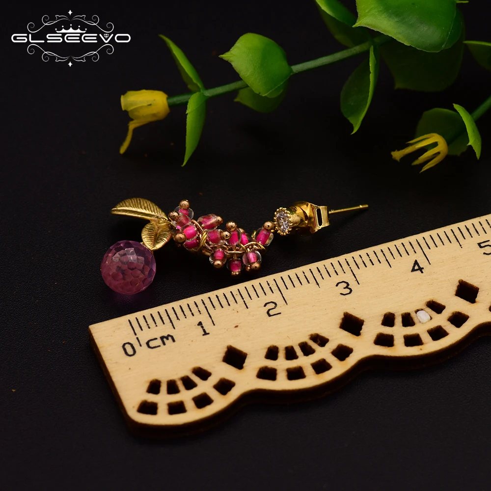 GLSEEVO Natural Water Drop Pink Crystal Leaf Drop Earrings For Women Gifts Dangle Statement Earring Luxury Fine Jewelry GE0543
GLSEEVO Natural Water Drop Pink Crystal Leaf Drop Earrings For Women Gifts Dangle Statement Earring Luxury Fine Jewelry GE0543