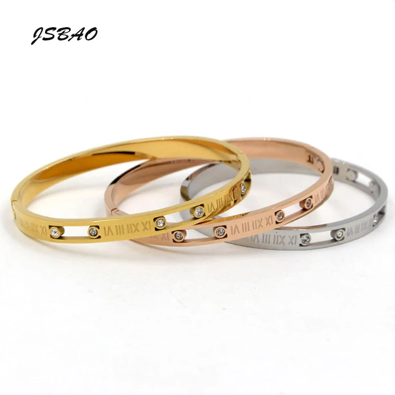 JSBAO New Design Luxury Brand Roman Numerals Bracelet For Women Hight Quality Stainless Steel Bracelet Bangle For Women Jewelry
JSBAO New Design Luxury Brand Roman Numerals Bracelet For Women Hight Quality Stainless Steel Bracelet Bangle For Women Jewelry