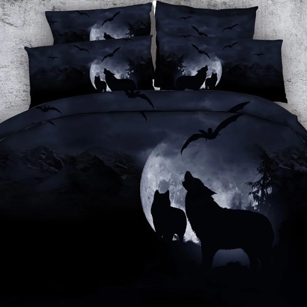 4 PCS PER SET Popular wolves howling at the full moon 3d bed set 3d bed cover 3d bed linens
4 PCS PER SET Popular wolves howling at the full moon 3d bed set 3d bed cover 3d bed linens