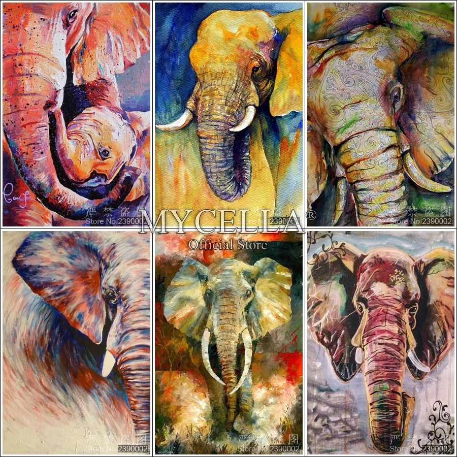 5D Diy Diamond Painting Embroidery Elephant Cross Stitch Needlework Full Round Rhinestone Craft color Animal Painting Wall Decor
5D Diy Diamond Painting Embroidery Elephant Cross Stitch Needlework Full Round Rhinestone Craft color Animal Painting Wall Decor